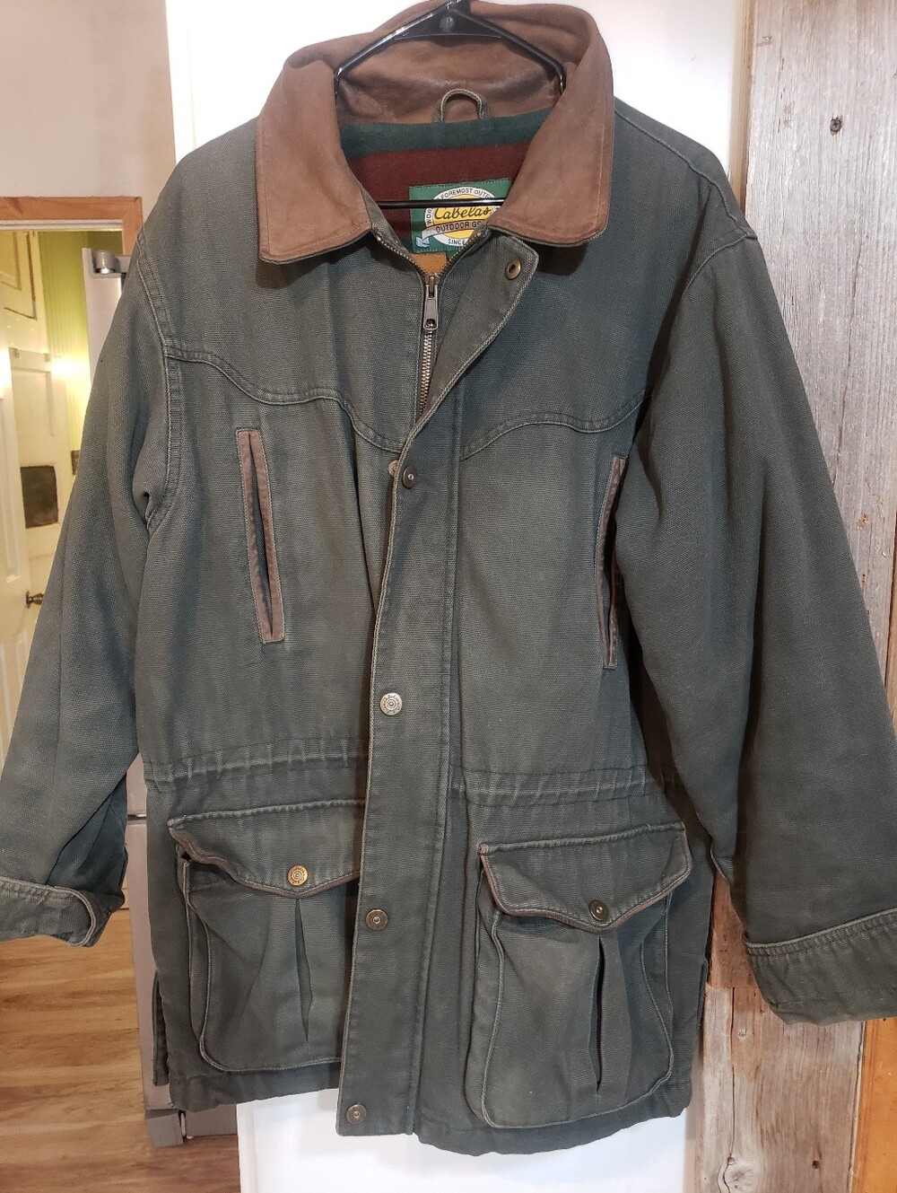 Vintage Cabela's Heavy Chore Barn Jacket Men Med Women L Southwest Aztec Fleece